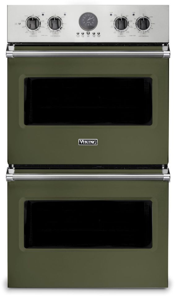 Viking® 5 Series 30" Cypress Green Professional Built In Double Electric Premiere Wall Oven