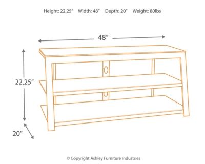 Signature Design by Ashley® Rollynx Black TV Stand 2