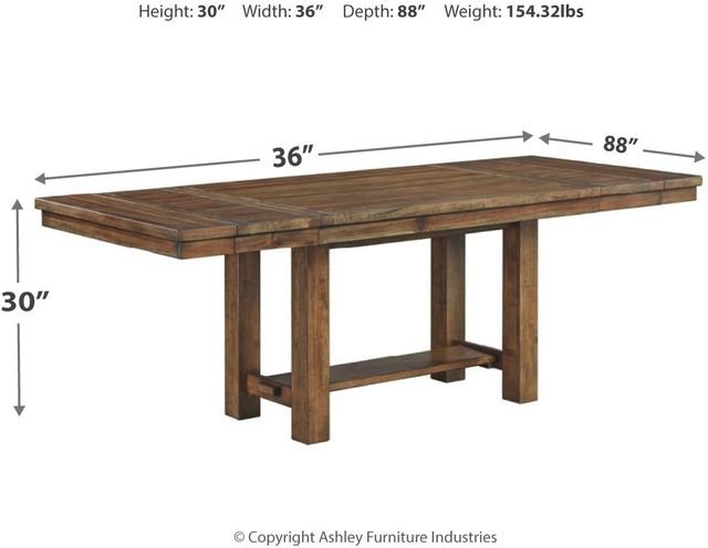Signature Design by Ashley® Moriville Grayish Brown Dining Extension Table-2