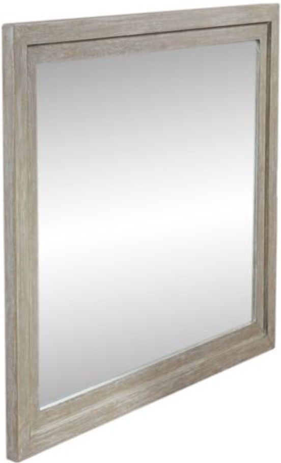 Liberty Belmar Washed Taupe/Silver Champagne Landscape Mirror