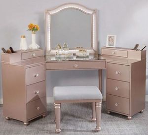 Furniture of America® Tracie Tiffany Blush Vanity Set