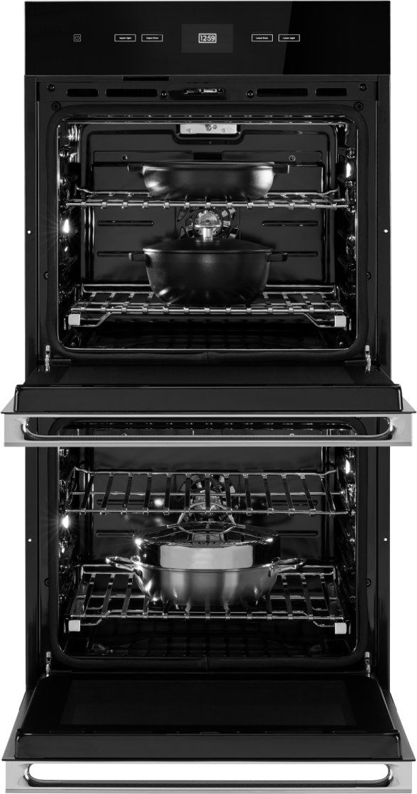 JennAir® NOIR™ 27" Floating Glass Black Double Electric Wall Oven 2