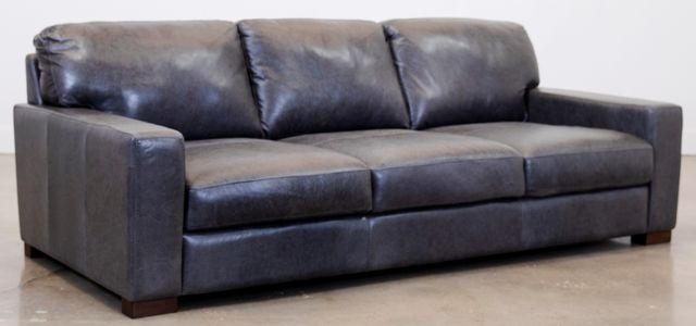 Soft Line Splendor Grey All Leather Sofa-0