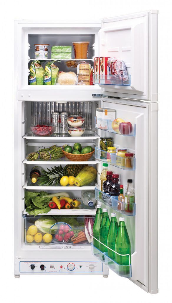 Unique® Appliances 9.7 Cu. Ft. White Standard Depth Freestanding Liquid Propane Top Freezer Refrigerator 1