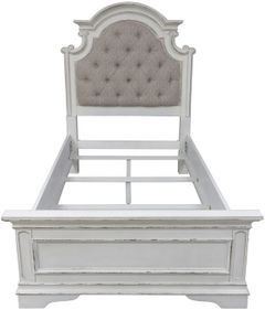 Liberty Furniture Magnolia Manor Antique White Youth Full Upholstered Bed