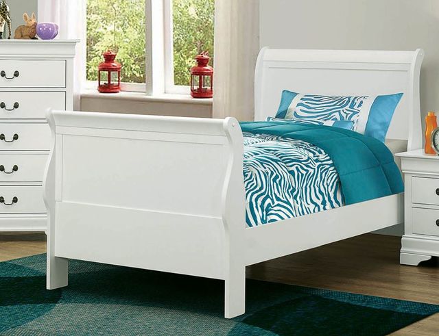 Coaster® Louis Philippe Youth White Twin Bed 1