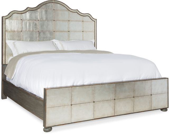 Hooker® Furniture Arabella Silver King Mirrored Panel Bed 0