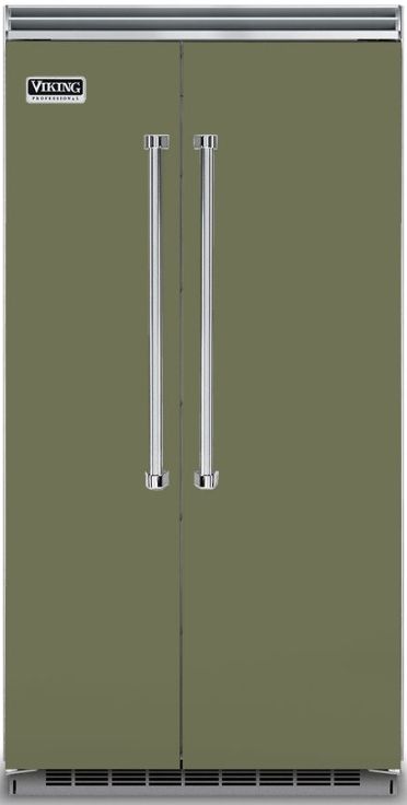 Viking® 5 Series 25.3 Cu. Ft. Cypress Green Built In Side-by-Side Refrigerator