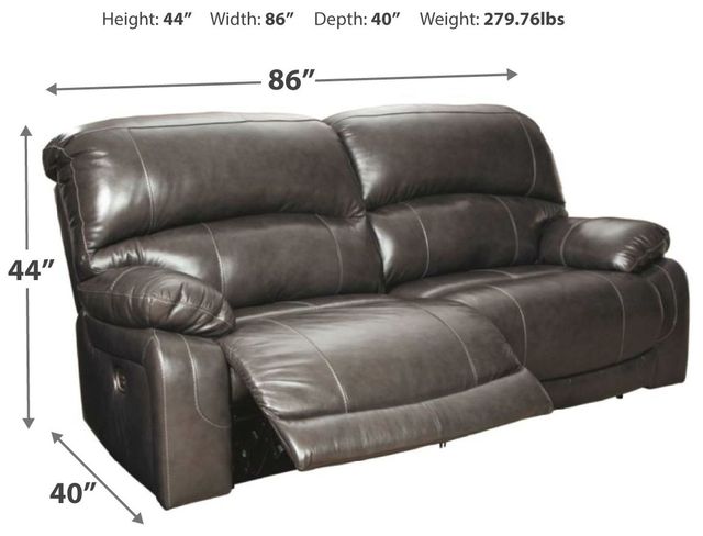 Signature Design by Ashley® Hallstrung Gray 2 Seat Reclining Power Sofa 4
