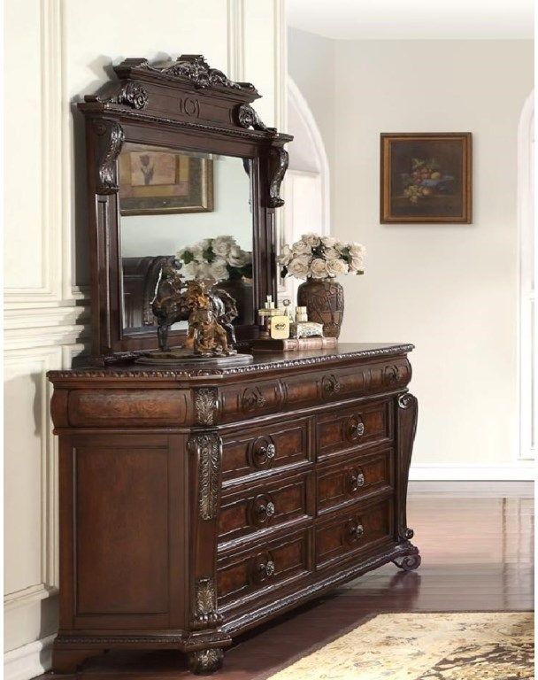 Home Insights Furniture Vintage Dark Brown Mirror-2