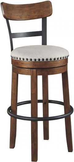 Signature Design by Ashley® Valebeck Brown Tall Upholstered Swivel Bar Stool