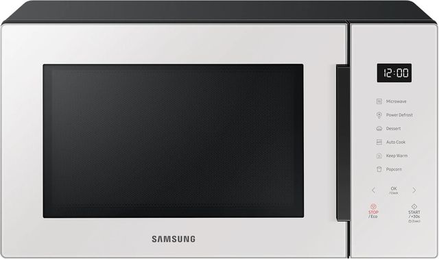 Samsung BESPOKE 1.1 Cu. Ft. White Glass Countertop Microwave