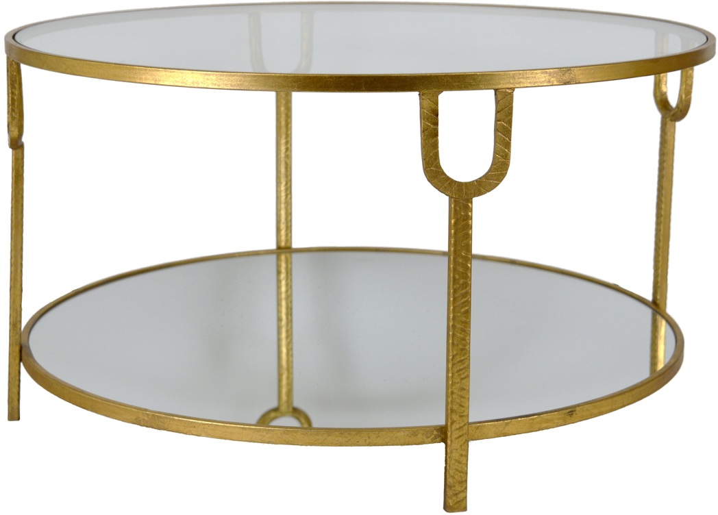 Zeugma Imports Gold Round Coffee Table