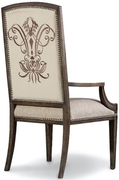 Hooker® Furniture Rhapsody 2-Piece Beige/Reclaimed Natural Dining Arm Chair Set 2