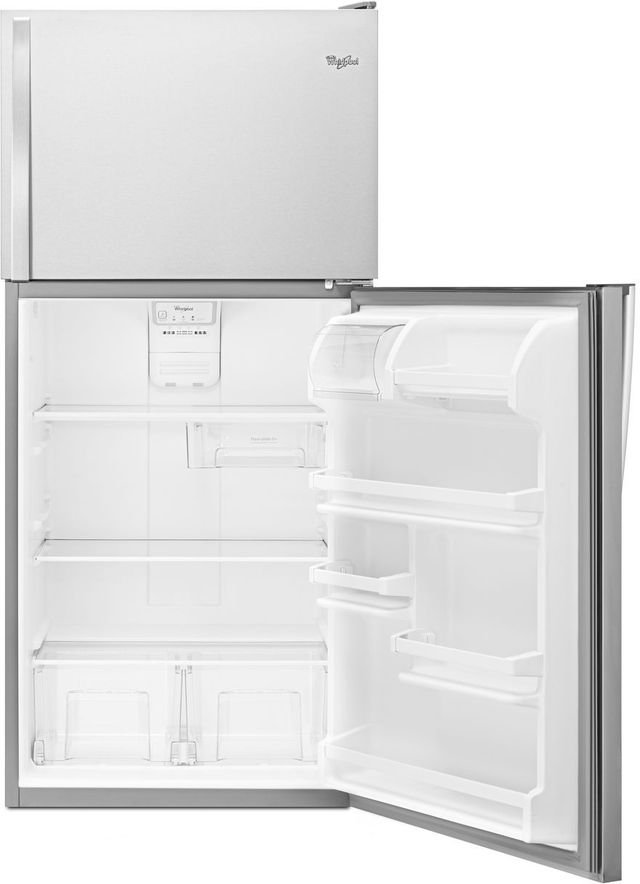 Whirlpool® 18.2 Cu. Ft. Monochromatic Stainless Steel Top Freezer Refrigerator-2