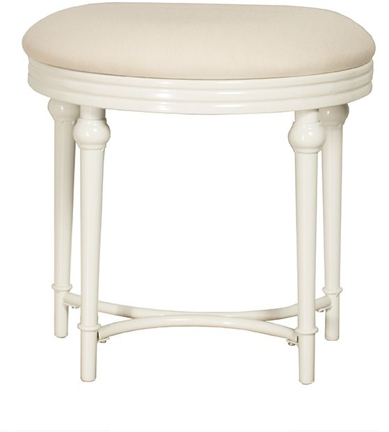 Hillsdale Furniture Cape Fresh White May Vanity Stool 0