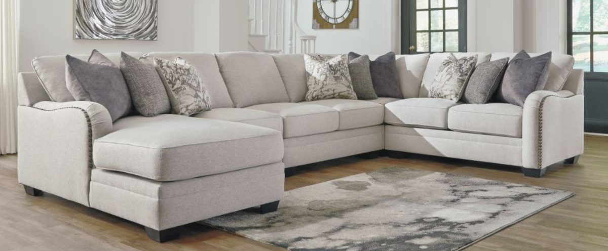 Benchcraft® Dellara 3-Piece Chalk Sectional with Chaise