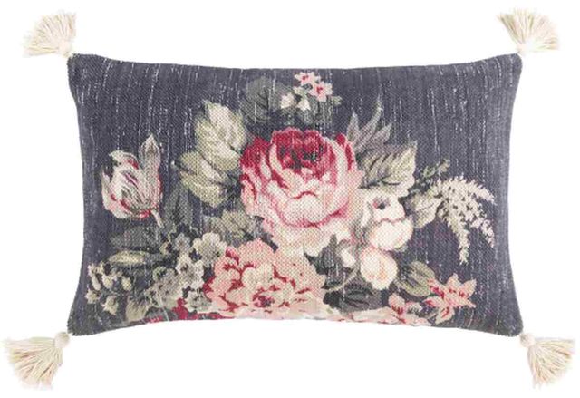 Surya Daphne Navy 14"x22" Pillow Shell with Polyester Insert-0