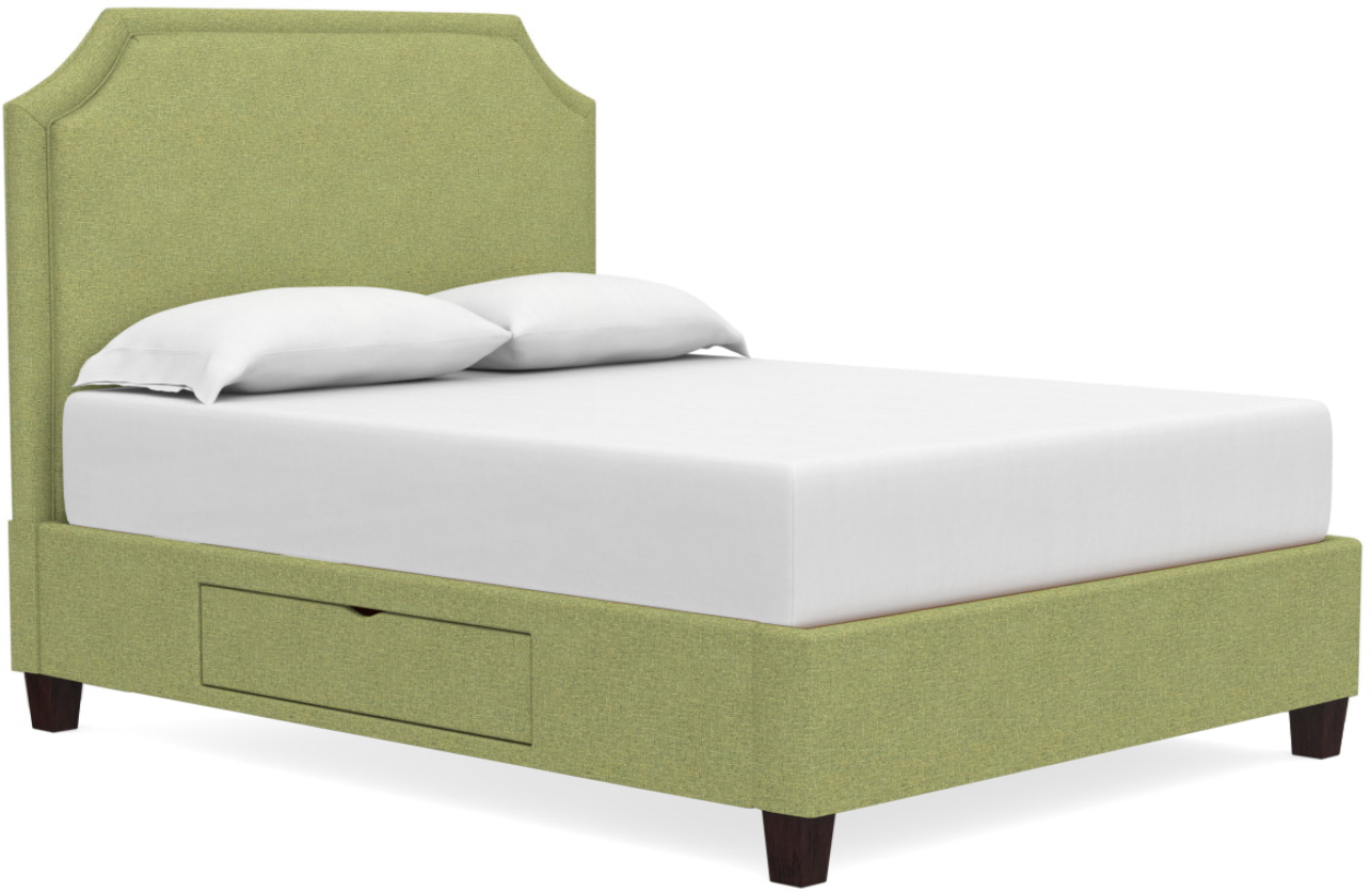 Bassett® Furniture Custom Upholstered Florence Queen Clipped Corner Bed ...