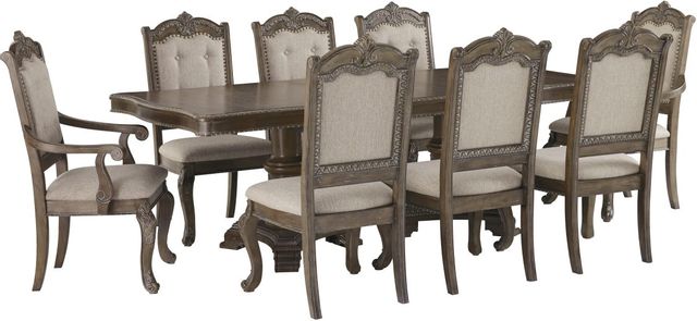 Signature Design by Ashley® Charmond 8-Piece Brown Dining Room Set-1