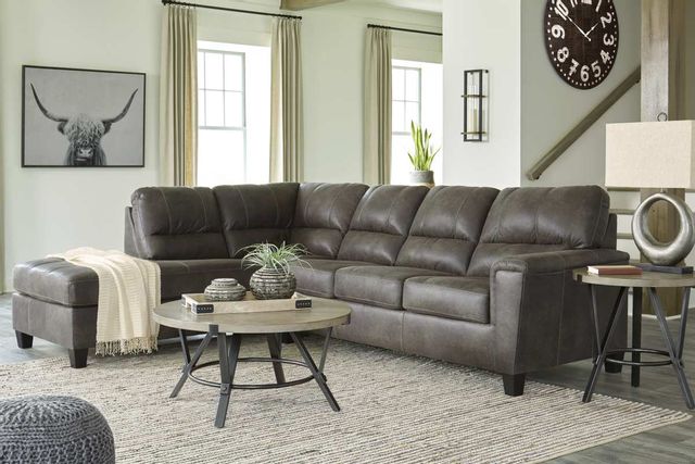 Signature Design by Ashley® Navi Smoke 2 Piece Sleeper Sectional with Chaise 5