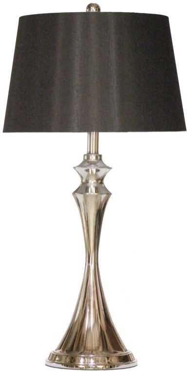 H & H Lamp Chrome Metal Lamp