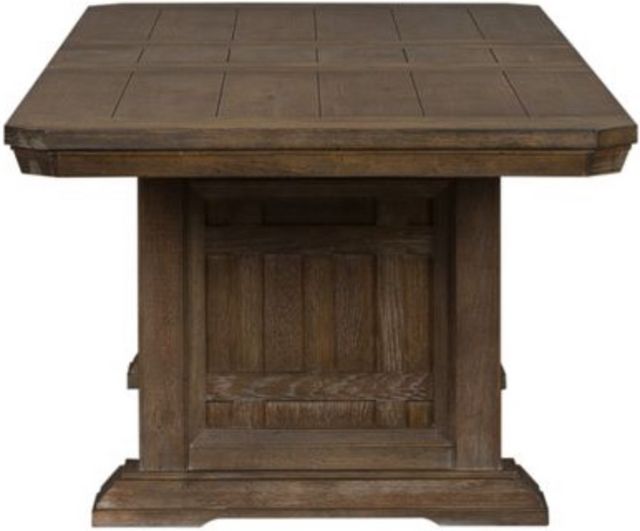 Liberty Artisan Prairie 7-Piece Aged Oak Trestle Table Set-2