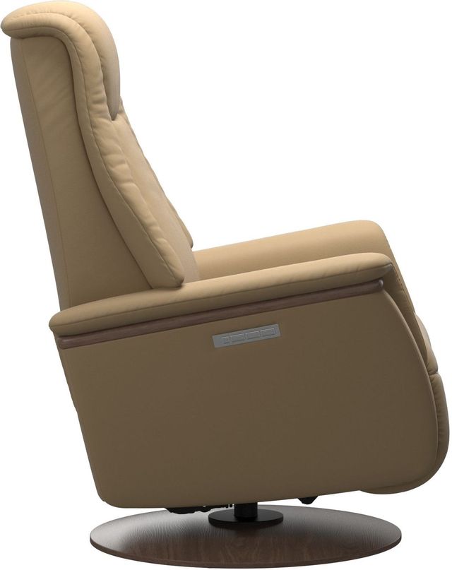 Stressless® by Ekornes® Max Large All Leather Sand Power Swivel Recliner Chair-2