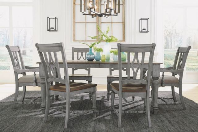 Flexsteel® Plymouth® Distressed Graywash Dining Chair 7