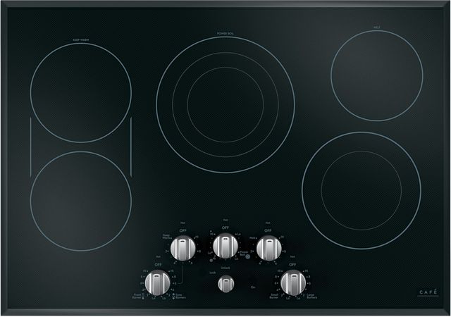 Café™ Brushed Stainless Steel Electric Cooktop Knob Kit 2
