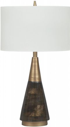 Signature Design by Ashley® Lyrah Black/Gold Wood Table Lamp