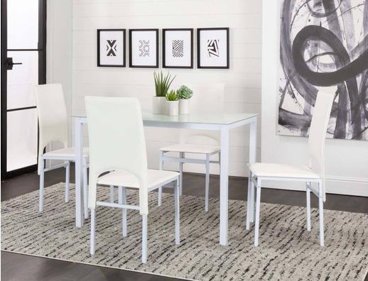 white casual dining sets