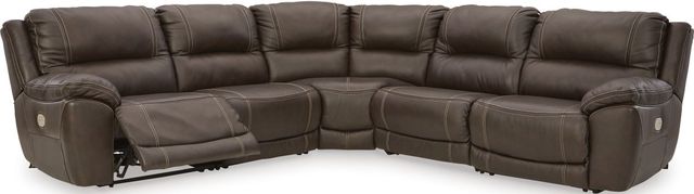 Signature Design by Ashley® Dunleith 5-Piece Chocolate Power Reclining ...