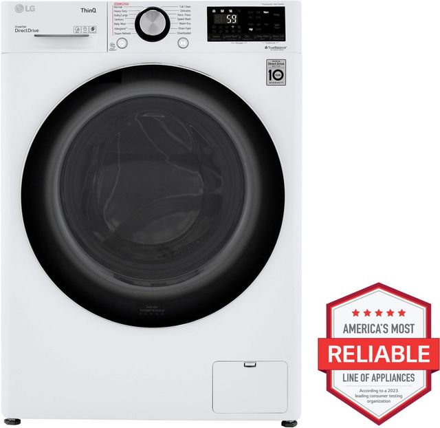 LG 2.4 Cu. Ft. White Front Load Washer Dryer Combo-1