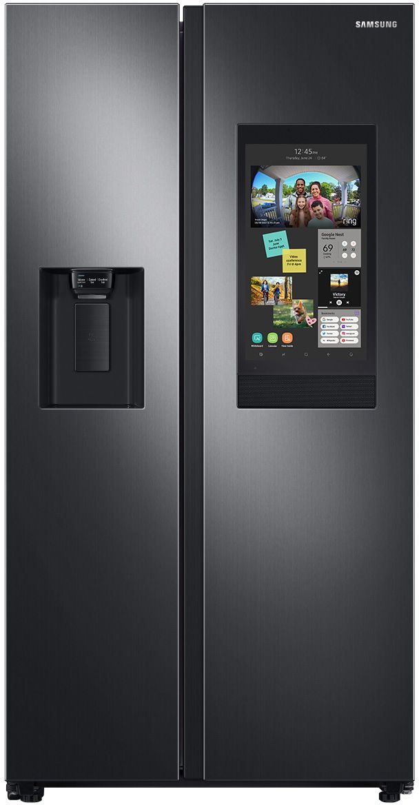 Samsung 21.5 Cu. Ft. Black Stainless Steel Counter Depth Side-by-Side Refrigerator-0