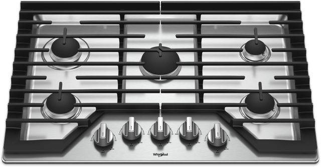 Whirlpool® 30" Stainless Steel Gas Cooktop-1