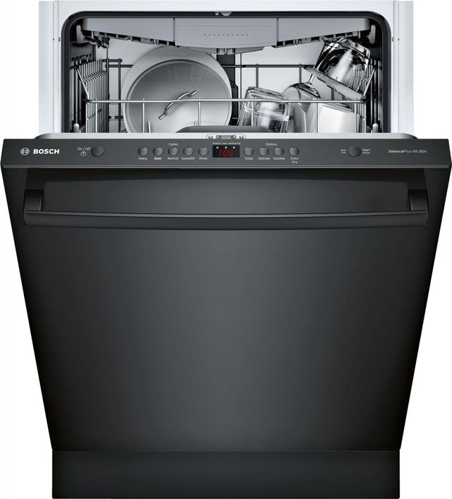 Bosch® 100 Series 24" Black Built In Dishwasher-0