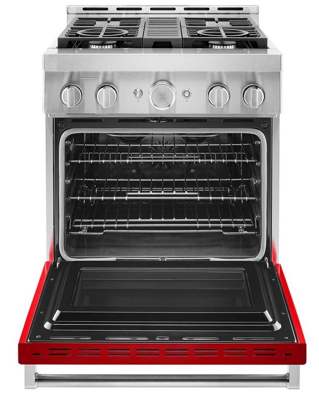 KitchenAid® 30" Passion Red Smart Commercial-Style Gas Range 1