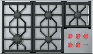 Wolf® 36" Stainless Steel Professional Gas Cooktop