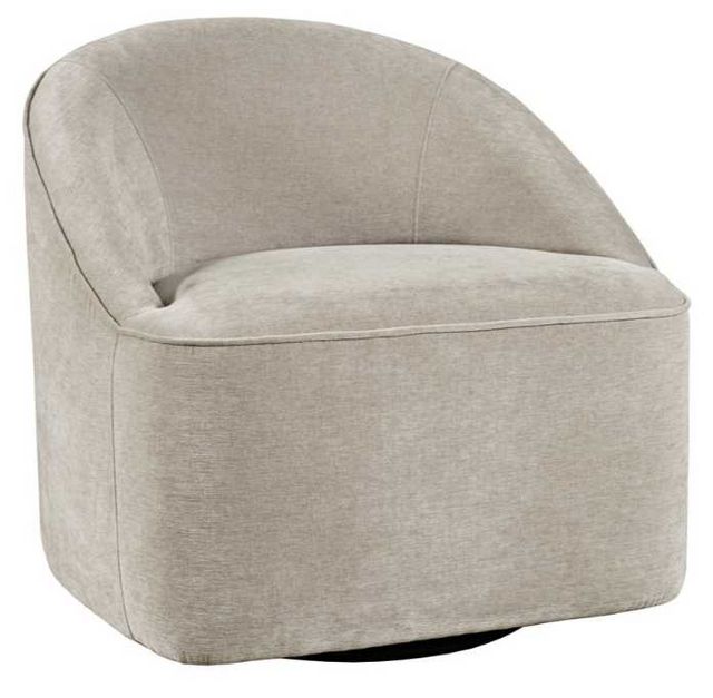 Jofran Inc. Lulu Taupe Swivel Accent Chair | Evans Furniture Galleries ...