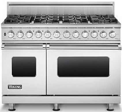 Viking® Professional Series 48" Pro Style Dual Fuel Double Oven Range-Stainless Steel