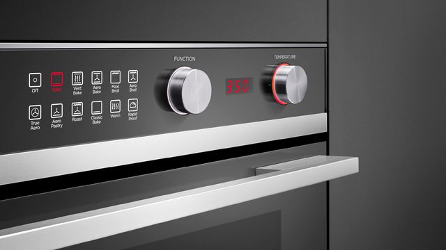Fisher Paykel 24" Brushed Stainless Steel with Black Glass Electric Built In Single Oven 2