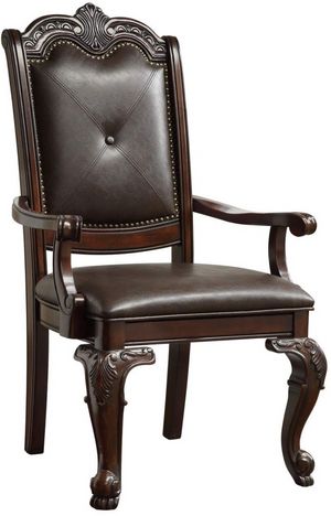 Crown Mark Kiera Brown Dining Arm Chair