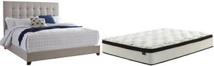 Signature Design by Ashley® Dolante 2-Piece Beige King Upholstered Bed Set