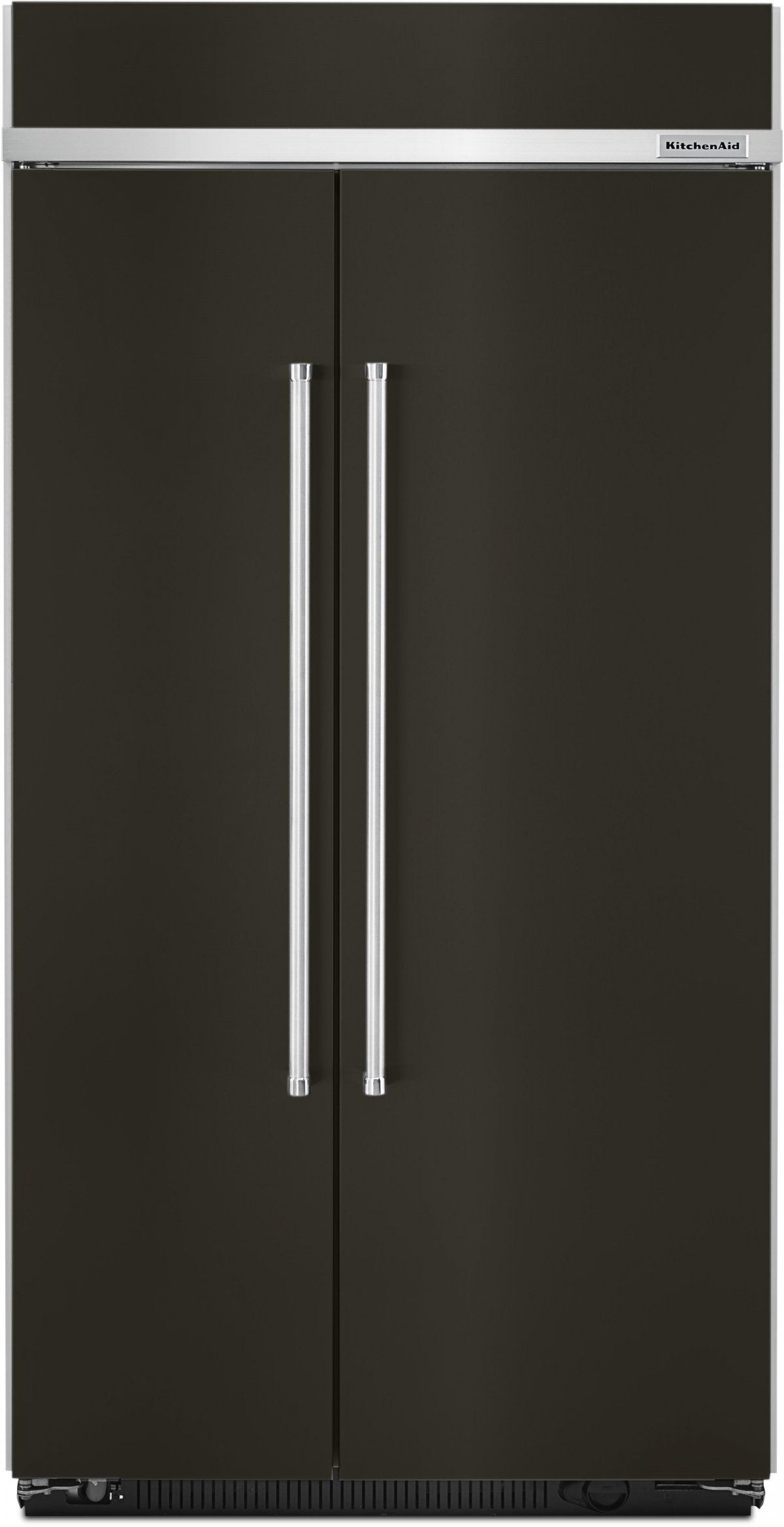 KitchenAid® 25.48 Cu. Ft. Black Stainless Steel Built In Side-By-Side Refrigerator