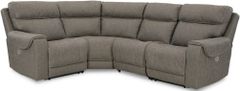 Signature Design by Ashley® Starbot 4-Piece Fossil Power Reclining Sectional 
