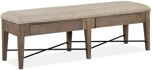 Magnussen Home® Paxton Place Dovetail Grey Upholstered Bench 1