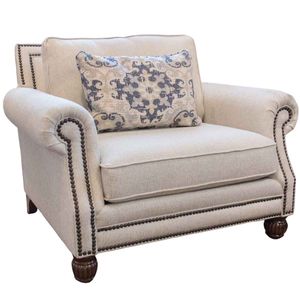 Mayo Bennington Khaki Chair with Stain-Resistant Fabric
