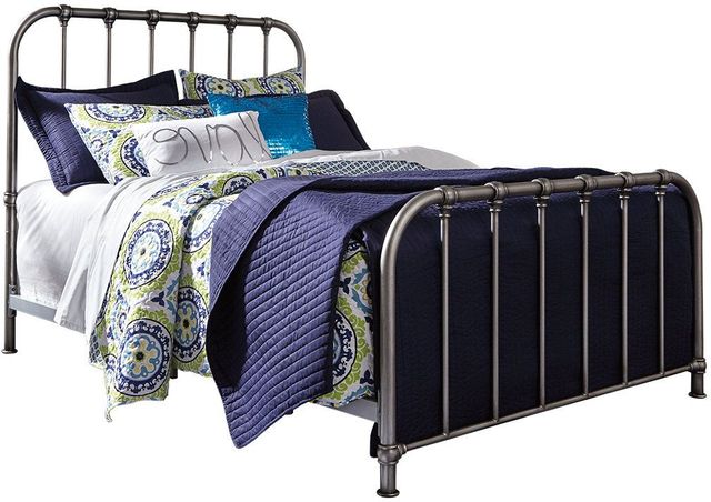 Signature Design by Ashley® Nashburg Silver Queen Metal Bed 7
