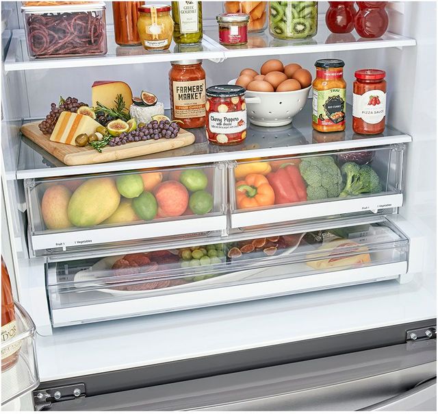 LG 22.6 Cu. Ft. PrintProof™ Stainless Steel Counter Depth French Door Refrigerator 8